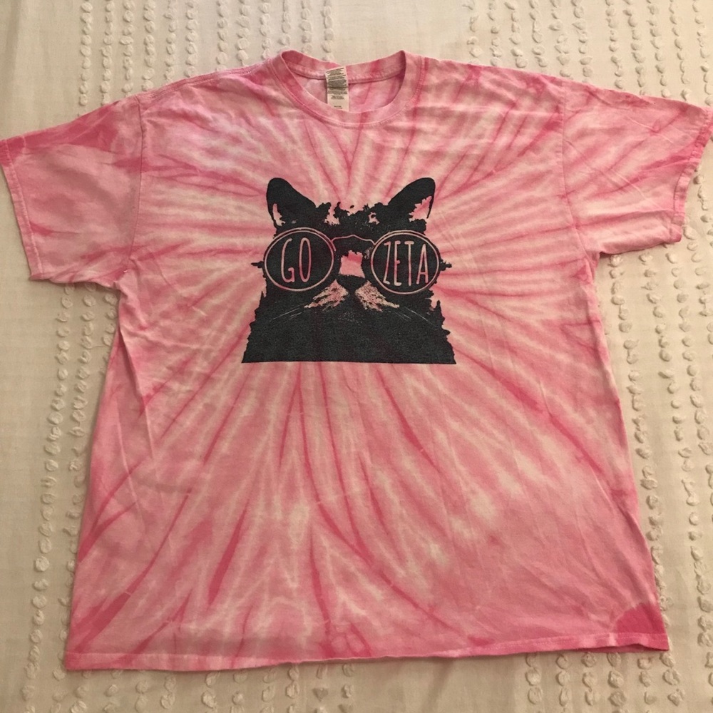Go Zeta Tie Dye Cat Tee